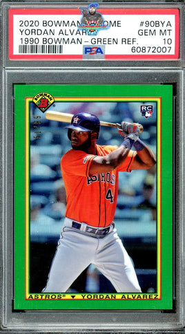 2020 Bowman Chrome Yordan Alvarez 1990 Bowman Green Refractor #90BYA PSA 10 60872007