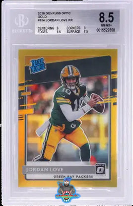 2020 Jordan Love BGS 8.5 Donruss Optic Gold #154 10/10
