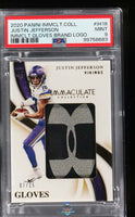 2020 Justin Jefferson PSA 9 Immaculate Immaculate Gloves Brand Logo #IH18 7/15