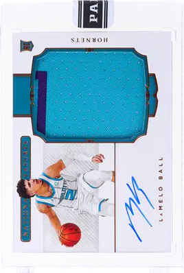 2020 Lamelo Ball Raw National Treasures Rookie Patch Auto Bronze Black Box /1