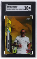 2020 Lewis Hamilton SGC 10 Topps Chrome F1 70th Anniv Gold Refractor #140