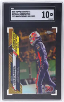 2020 Max Verstappen SGC 10 Topps Chrome F1 70th Ann Gold Refractor #173
