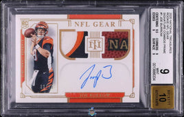 2020 National Treasures Joe Burrow ROOKIE PATCH AUTO 18 of 25 #1 BGS 9 0013886334