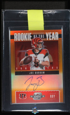 2020 Panini Contenders Optic Joe Burrow Rookie of the Year Auto Orange #ROY1 49 of 50 UG