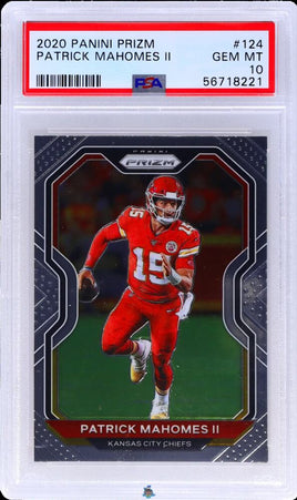 2020 Panini Prizm Patrick Mahomes #124 PSA 10 56718221