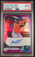 2020 Yordan Alvarez PSA 10 Prizm Rookie Auto Pink Prizm #RAYA /25