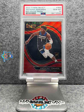 2020 Panini Select Anthony Edwards Red Wave Prizm #300 PSA 10 64112594