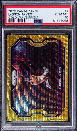 2020 LeBron James PSA 10 Prizm Gold Wave Prizm #1