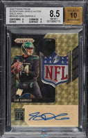 2020 Prizm Sam Darnold Blockchain Shield Auto Gold Vinyl 1/1 BGS 8.5 10