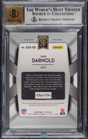 2020 Prizm Sam Darnold Blockchain Shield Auto Gold Vinyl 1/1 BGS 8.5 10