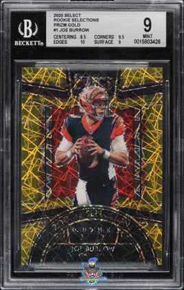 2020 Joe Burrow BGS 9 Select Rookie Selections Prizm Gold #RS1 6/10