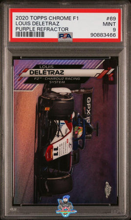 2020 TOPPS CHROME FORMULA 1 69 LOUIS DELETRAZ PURPLE REFRACTOR 39 of 399 PSA 9 90883466