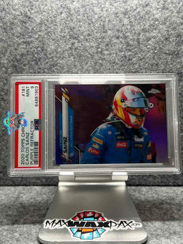 2020 Carlos Sainz PSA 9 Topps Chrome F1 Purple Refractor #181 /399