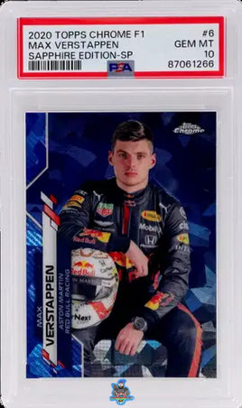 2020 Max Verstappen PSA 10 Topps Chrome F1 Sapphire Edition SP #6 87061266