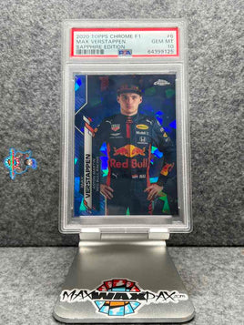 2020 Topps Chrome Sapphire F1 Max Verstappen 14 Card PSA 10 Collection