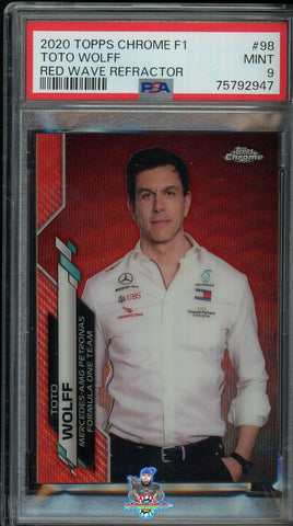 2020 Topps Chrome F1 Toto Wolff Red Wave Refractor #98 3 of 5 PSA 9 75792947