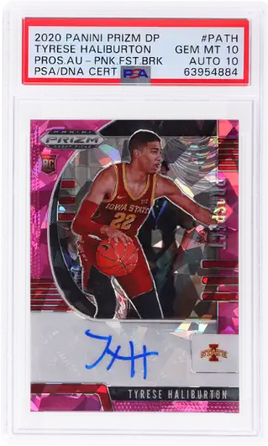 2020 Tyrese Haliburton PSA 10 Prizm Rookie Auto #PATH /25