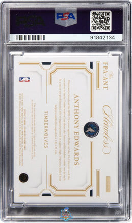 2020 Anthony Edwards PSA 9 10 Flawless Flawless Rookie Patch Auto #FPAANT 24/25