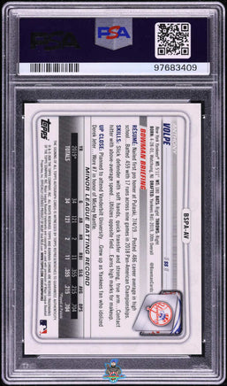 2020 Anthony Volpe PSA 10 Bowman Chrome Sapphire Ed Auto Red 1st #BSPAAV 4/5