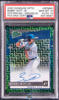 2020 Bobby Witt Jr. PSA 10 10 Donruss Optic Rated Pros Auto Rookie #RPSBW 46/99
