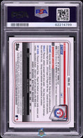 2020 Evan Carter PSA 10 Bowman Draft Chrome DP Auto Orange Refractor #CDAEC 9/25
