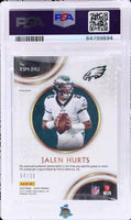 2020 Jalen Hurts PSA 9 Select Rookie Sig Mem Prizm Gold Disco #JHU 4/10
