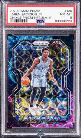 2020 Jaren Jackson PSA 8 Prizm Choice Prizm Nebula #126 1/1