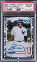 2020 Jasson Dominguez PSA 10 Bowman Chrome Pros Auto Atomic Ref #CPAJDO 43/100
