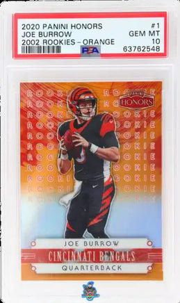 2020 Joe Burrow PSA 10 Honors 2002 Rookies Orange #1 13/25