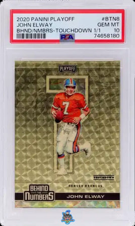 2020 John Elway PSA 10 Playoff Behind the Numbers Touchdown #BTN8 1/1