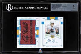 2020 Justin Herbert BGS 9 10 National Treasures Jumbo MatPrime Rookie Auto 8/10