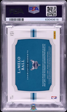 2020 Lamelo Ball PSA 10 10 National Treasures Rookie Patch Auto #130 59/75
