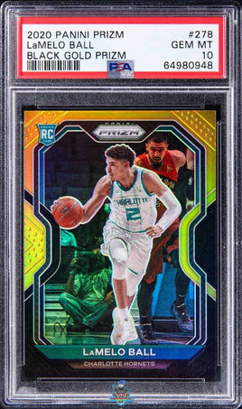 2020 Lamelo Ball PSA 10 Prizm Black Gold Prizm #278 2/5