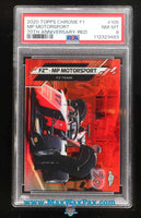 2020 MP Motorsport PSA 8 Topps Chrome F1 70th Ann Red Refractor #105