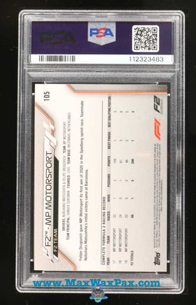 2020 MP Motorsport PSA 8 Topps Chrome F1 70th Ann Red Refractor #105