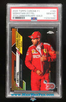 2020 Sebastian Vettel PSA 10 Topps Chrome F1 70th Ann Gold Refractor #169
