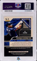 2021 Ronald Acuna Jr PSA 8 Chronicles Gold Standard Auto Holo Platinum Blue /1