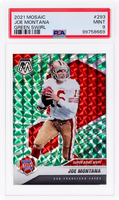 2021 Joe Montana PSA 9 Mosaic Green Swirl #9 /11