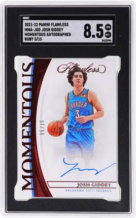 2021 Josh Giddey SGC 8.5 Flawless Momentus Auto Ruby #MMAJGD 5/15