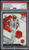 2021 Ja'Marr Chase PSA 10 Mosaic White Sparkle #307