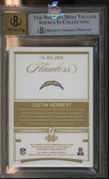 2021 Panini Flawless Justin Herbert Nike Swoosh Patch Auto Bronze #PAJHE 4 of 6 BGS 8.5 Auto 10 0015350907