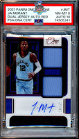 2021 Panini One and One Ja Morant Dual Jersey Auto Red #DJ-JMT 16 of 25 PSA 8 Auto 10 74505341