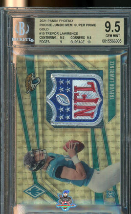 2021 Trevor Lawrence BGS 9.5 Phoenix Super Prime Gold Jumbo NFL Shield 1/1