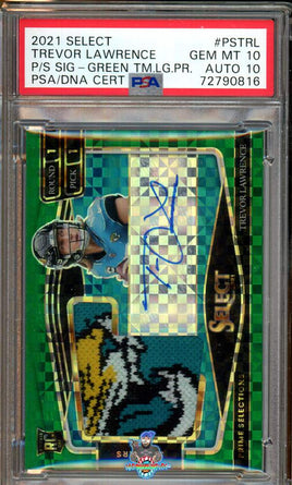 2021 Trevor Lawrence PSA 10 10 Select Prime Auto Team Logo #PSTLR 5/5