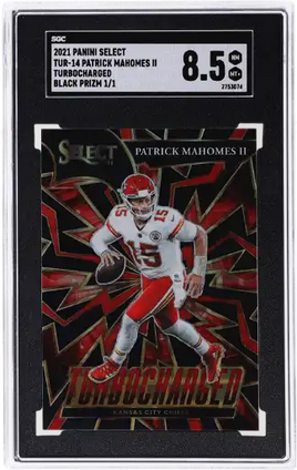 2021 Patrick Mahomes SGC 8.5 Select Turbocharged Black Prizm #TUR14 1/1