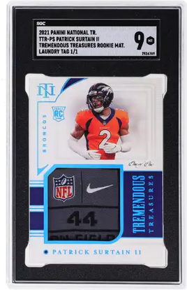 2021 Patrick Surtain SGC 9 National Treasures Laundry Tag Nike #TTRPS 1/1