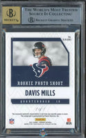 2021 Davis Mills BGS 8.5 10 Phoenix Rookie Prem Jrsy Auto Laundry NFL Shield /1