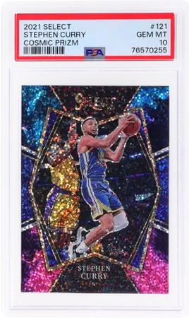 2021 Stephen Curry PSA 10 Select Premier Level Cosmic Prizm #121