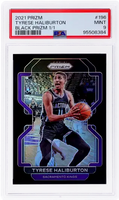 2021 Tyrese Haliburton PSA 9 Prizm Black Prizm #196 /1