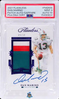 2021 Dan Marino PSA 9 10 Flawless Patch Auto Sapphire #PADMA 9/10
